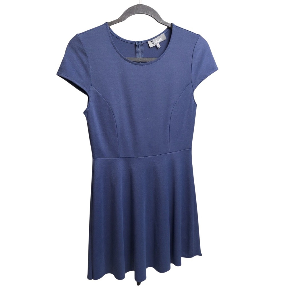 Lulu’s Womens Chic Indigo Navy Cap Sleeve Mini Dress, Size Med Officecore Casual